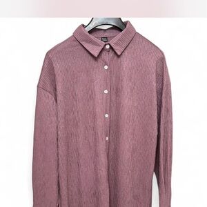 SHEIN Mauve Button Down Shirt